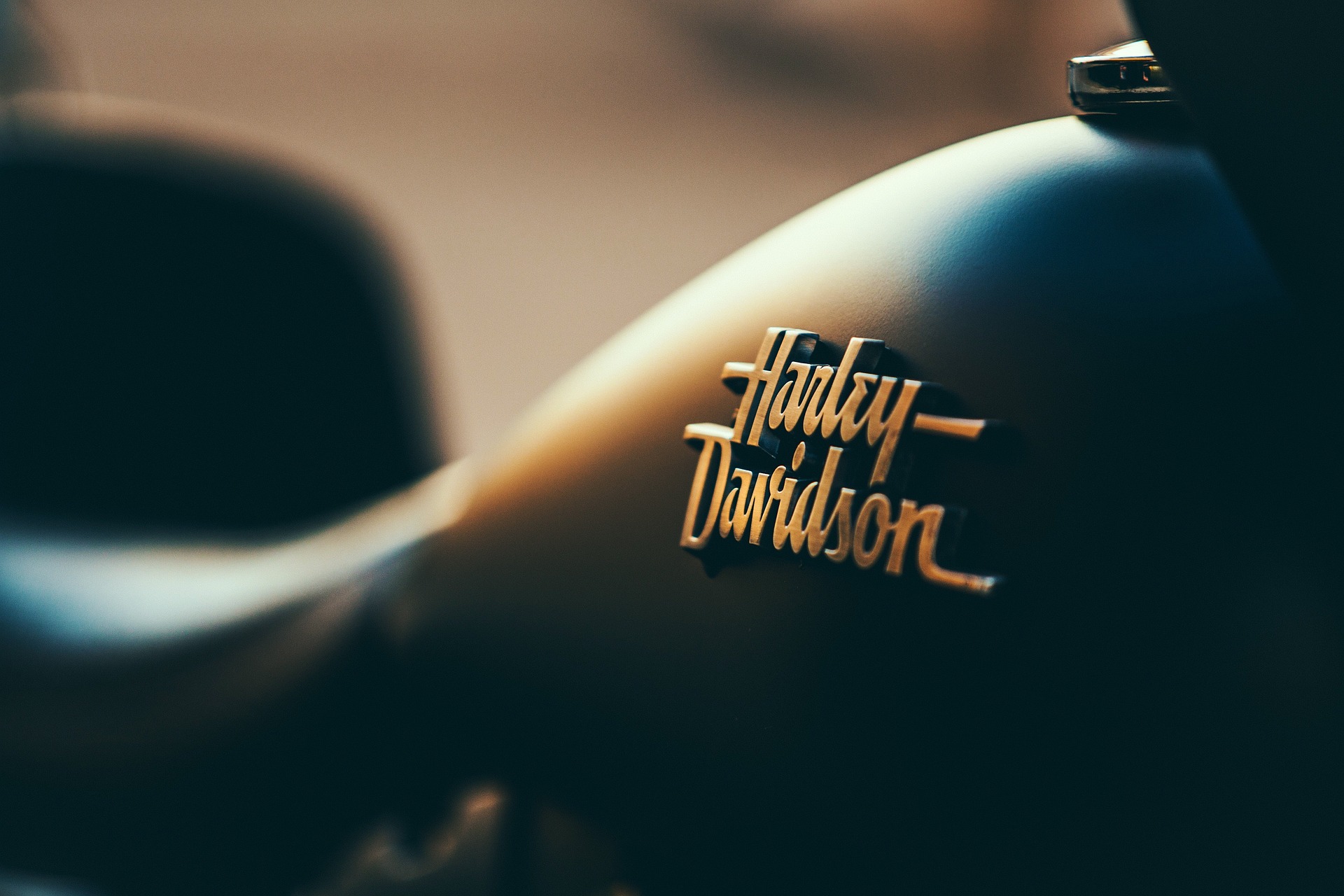 Closeup van een Harley Davidson motor